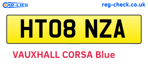 HT08NZA are the vehicle registration plates.