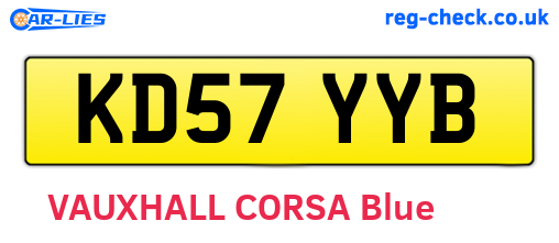 KD57YYB are the vehicle registration plates.