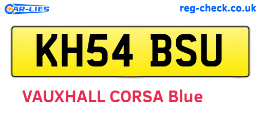 KH54BSU are the vehicle registration plates.
