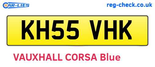 KH55VHK are the vehicle registration plates.
