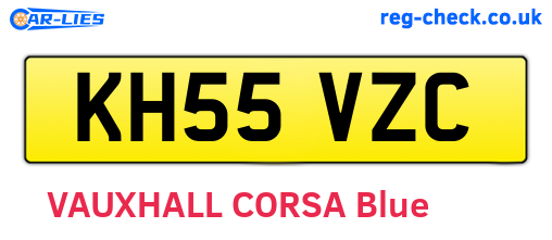 KH55VZC are the vehicle registration plates.