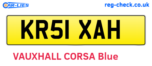 KR51XAH are the vehicle registration plates.