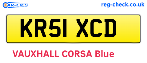 KR51XCD are the vehicle registration plates.