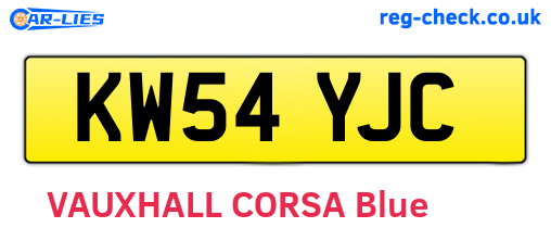 KW54YJC are the vehicle registration plates.
