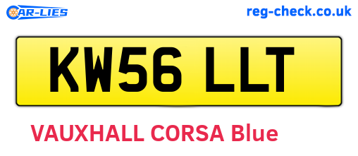 KW56LLT are the vehicle registration plates.