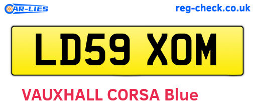 LD59XOM are the vehicle registration plates.