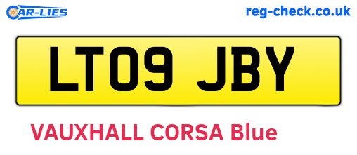 LT09JBY are the vehicle registration plates.