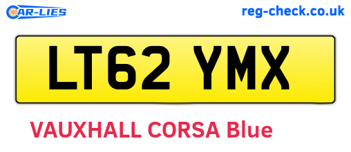 LT62YMX are the vehicle registration plates.