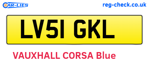 LV51GKL are the vehicle registration plates.