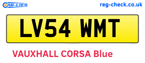 LV54WMT are the vehicle registration plates.