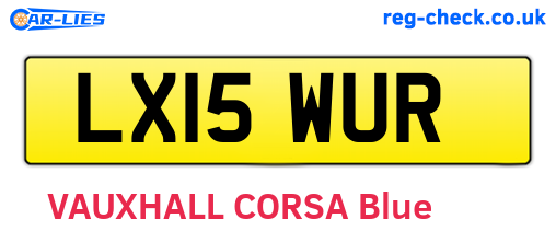 LX15WUR are the vehicle registration plates.