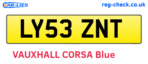 LY53ZNT are the vehicle registration plates.