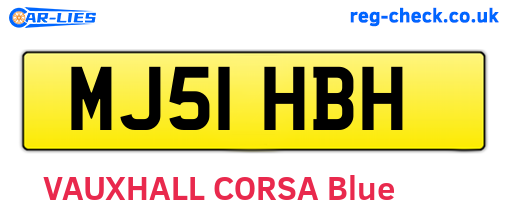 MJ51HBH are the vehicle registration plates.