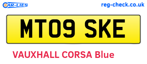 MT09SKE are the vehicle registration plates.