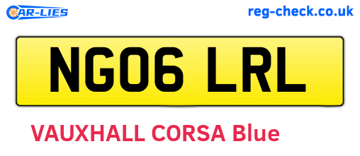 NG06LRL are the vehicle registration plates.
