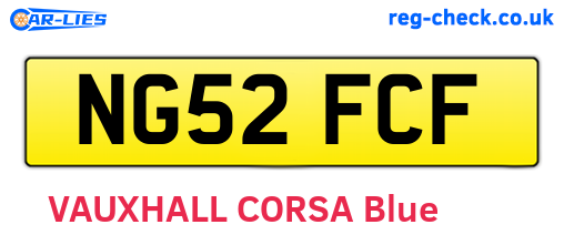 NG52FCF are the vehicle registration plates.