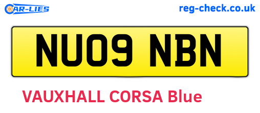 NU09NBN are the vehicle registration plates.