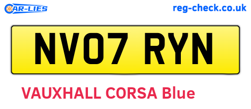 NV07RYN are the vehicle registration plates.