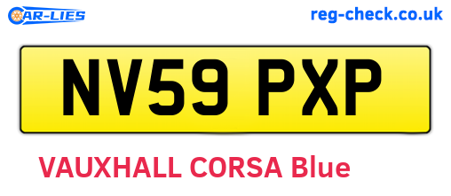 NV59PXP are the vehicle registration plates.