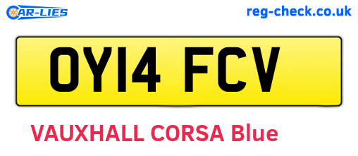 OY14FCV are the vehicle registration plates.
