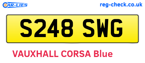 S248SWG are the vehicle registration plates.