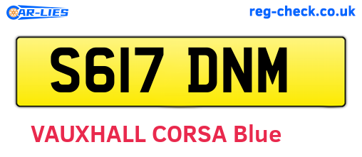 S617DNM are the vehicle registration plates.