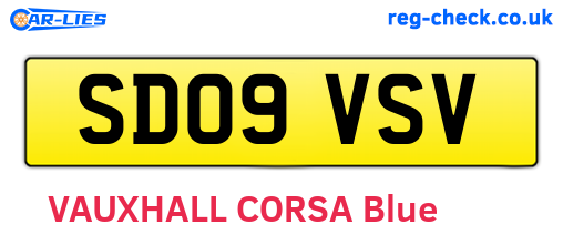 SD09VSV are the vehicle registration plates.
