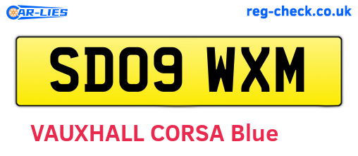 SD09WXM are the vehicle registration plates.