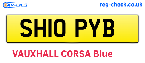 SH10PYB are the vehicle registration plates.