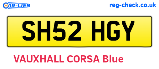 SH52HGY are the vehicle registration plates.