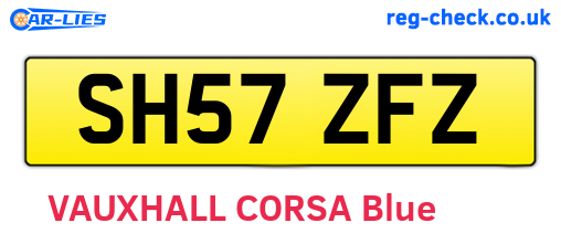 SH57ZFZ are the vehicle registration plates.