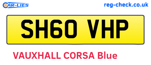 SH60VHP are the vehicle registration plates.