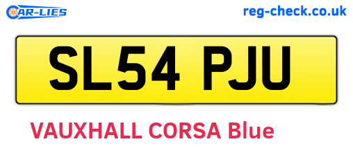 SL54PJU are the vehicle registration plates.