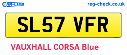 SL57VFR are the vehicle registration plates.