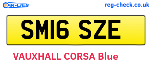SM16SZE are the vehicle registration plates.