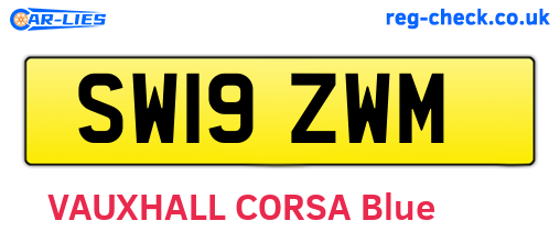 SW19ZWM are the vehicle registration plates.