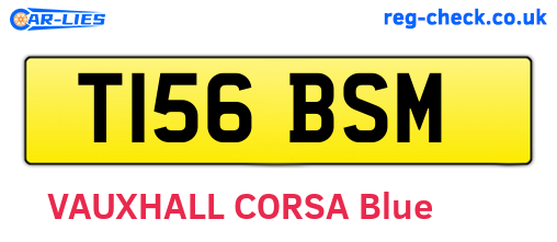 T156BSM are the vehicle registration plates.