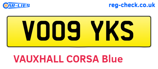 VO09YKS are the vehicle registration plates.