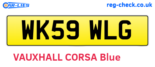WK59WLG are the vehicle registration plates.