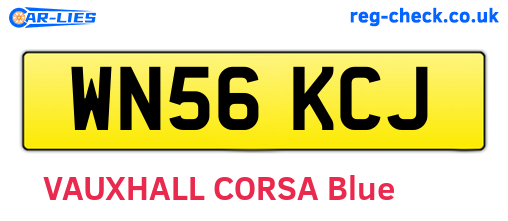 WN56KCJ are the vehicle registration plates.