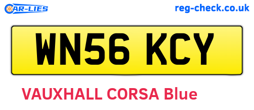 WN56KCY are the vehicle registration plates.