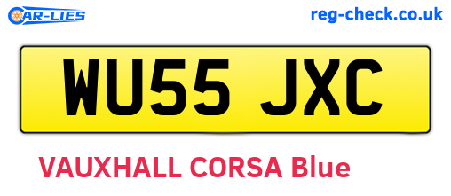 WU55JXC are the vehicle registration plates.