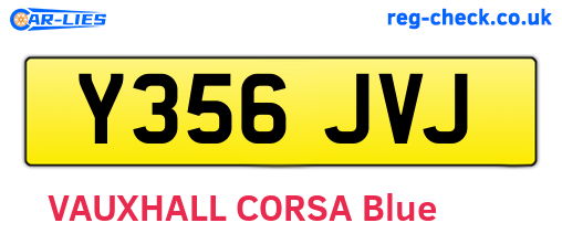 Y356JVJ are the vehicle registration plates.