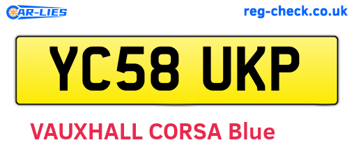 YC58UKP are the vehicle registration plates.