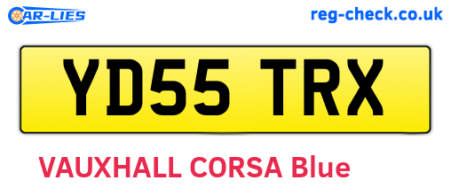 YD55TRX are the vehicle registration plates.