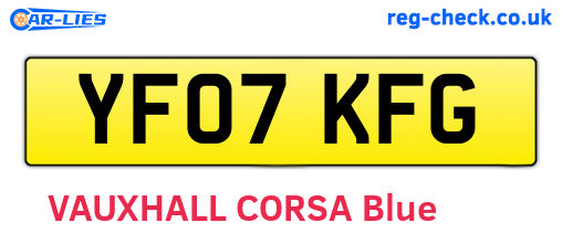 YF07KFG are the vehicle registration plates.