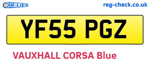 YF55PGZ are the vehicle registration plates.