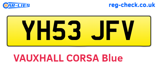 YH53JFV are the vehicle registration plates.