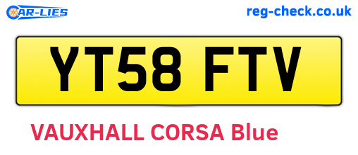 YT58FTV are the vehicle registration plates.