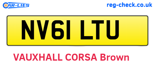 NV61LTU are the vehicle registration plates.